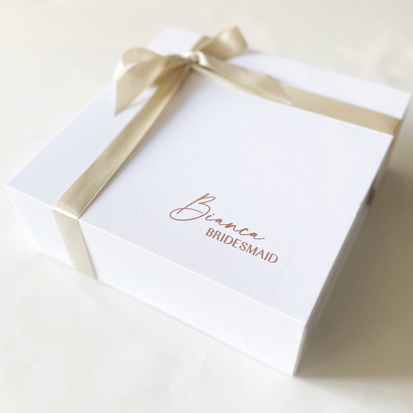 White Personalised Hamper Box | Bridesmaid Boxes